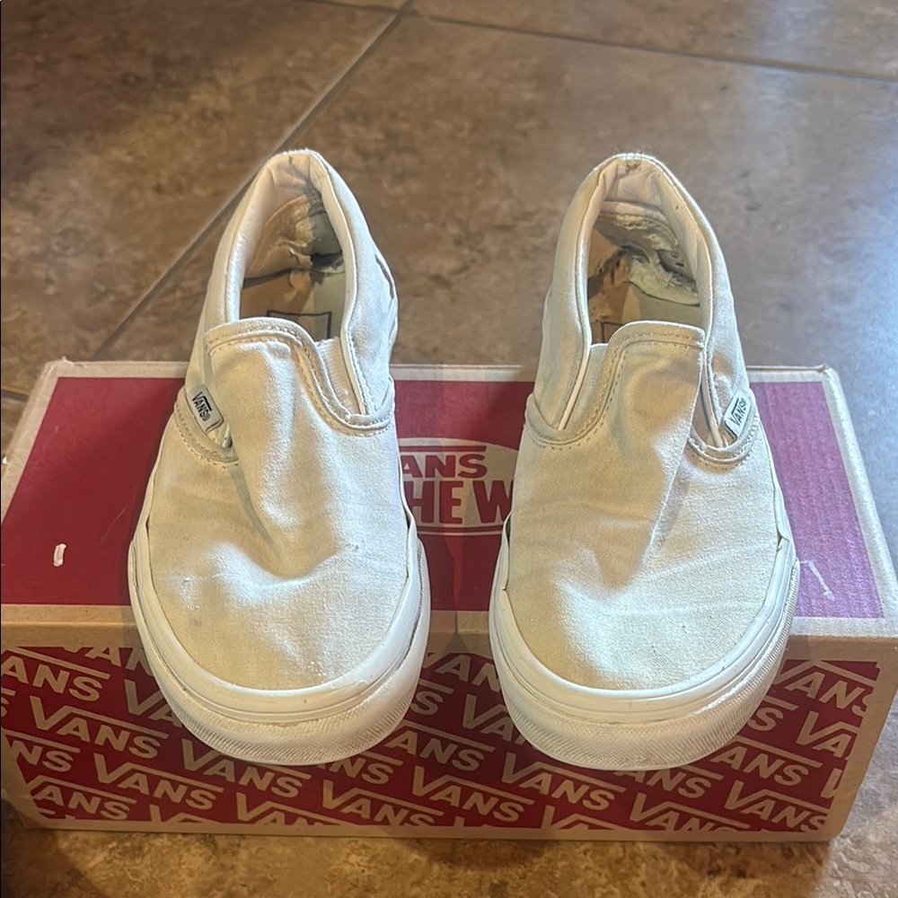 Vans Kids white Slip-On Sneakers